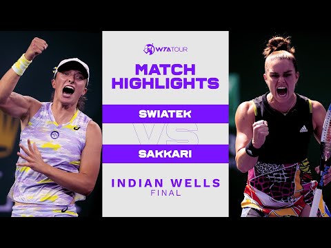 Iga Swiatek vs. Maria Sakkari | 2022 Indian Wells Final | WTA Match Highlights