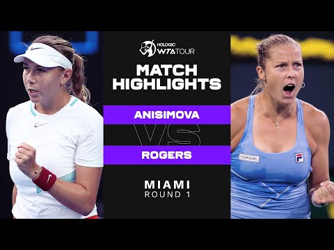 Amanda Anisimova vs. Shelby Rogers | 2022 Miami Round 1 | WTA Match Highlights