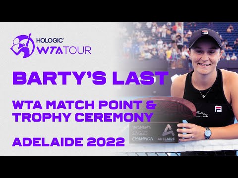 Ashleigh Barty's LAST WTA match point & trophy ceremony 🥲